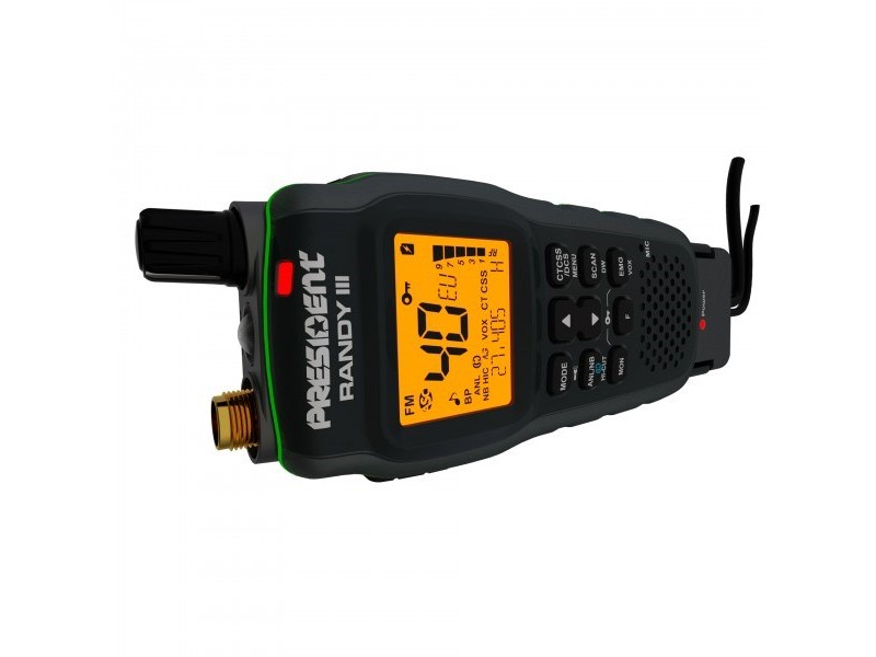 President Randy ASC AM/FM CB Portable Radio Black