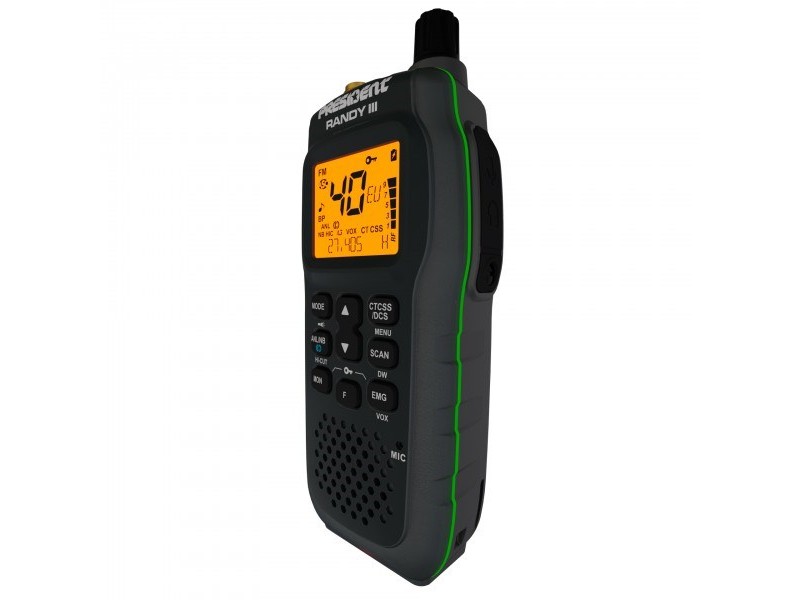 President Randy ASC AM/FM CB Portable Radio Black