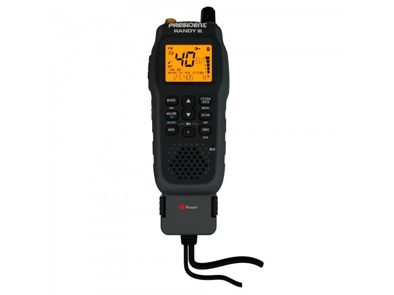 President Randy ASC AM/FM CB Portable Radio Black