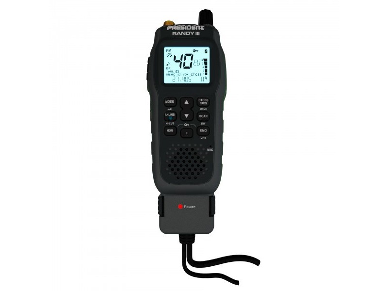 President Randy ASC AM/FM CB Portable Radio Black