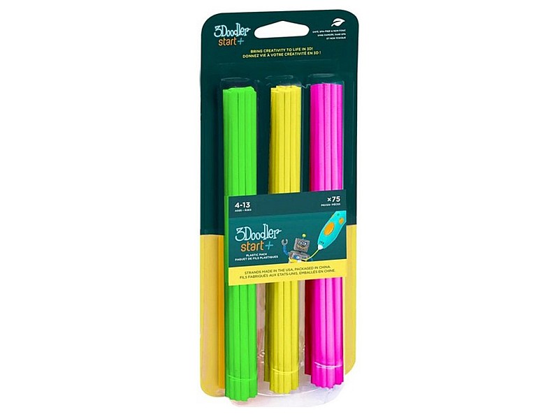 3Doodler Start 3DS-ECO-MIX4-75 3D printing material Compostable plastic Green, Pink, Yellow 1 g