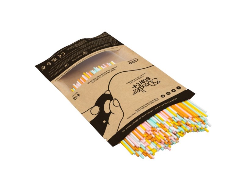 3Doodler Start Eco Plastic - Fire and Ice Mixed Bag 250 Compostable plastic Orange, Turquoise, White, Yellow 1 g