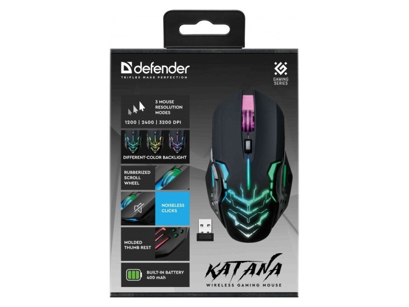 WIRELESS MOUSE DEFENDER KATANA GM-511 RF 3200DPI 7P