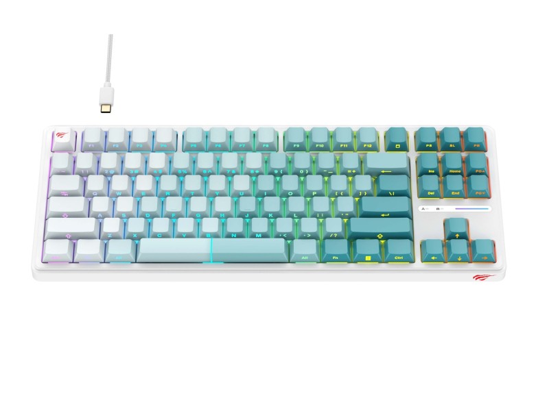 Havit KB901L - gaming keyboard (white and green)