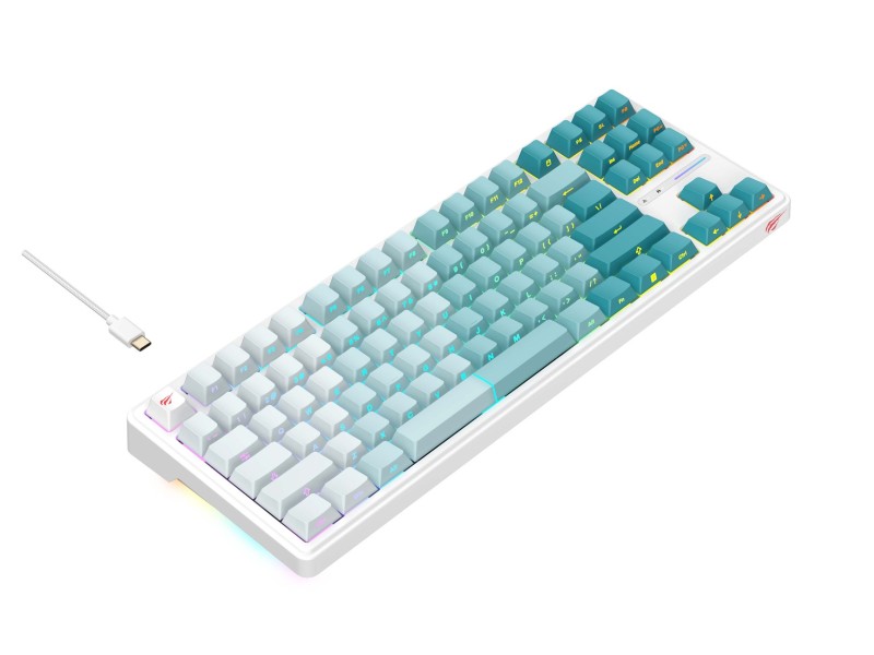 Havit KB901L - gaming keyboard (white and green)