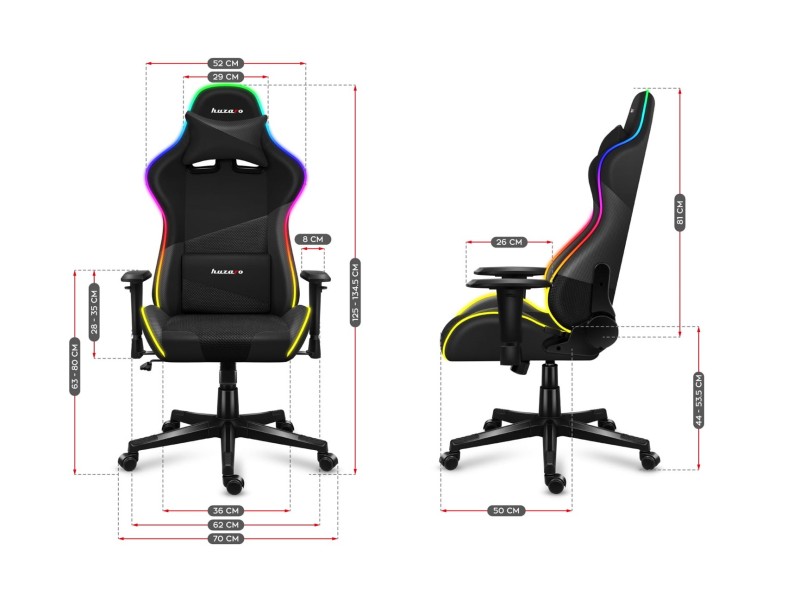 Huzaro Force 6.2 Mesh RGB gaming chair