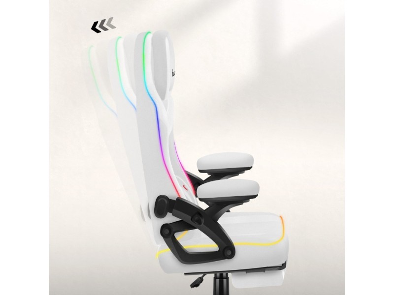RGB White Mesh gaming chair
