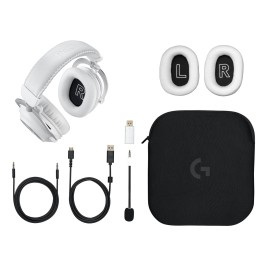 Logitech G 981-001269 headphones/headset Wireless Head-band Gaming Bluetooth White