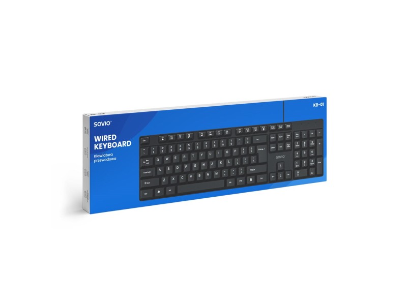 Savio KB-01 keyboard Home/Office USB QWERTY US English Black