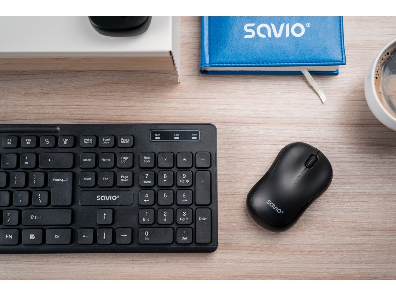 Savio KB-02 keyboard Home/Office USB QWERTY Black