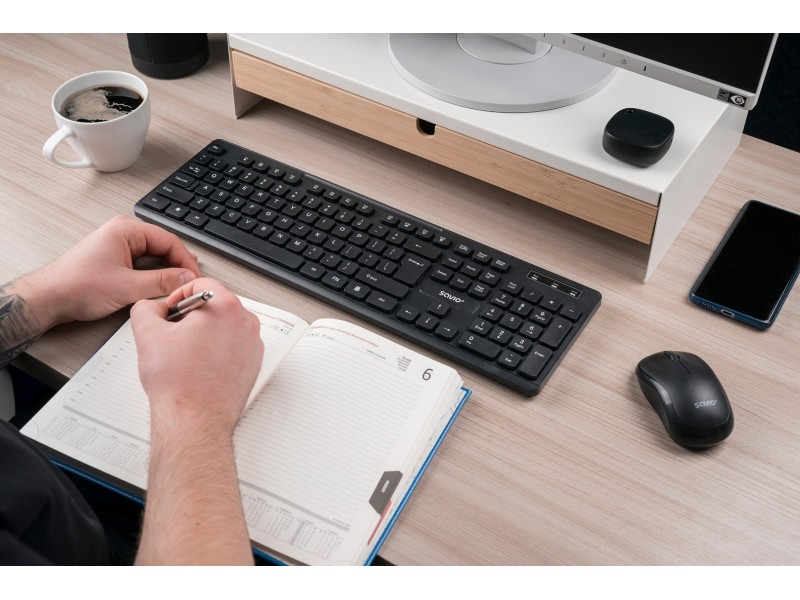 Savio KB-02 keyboard Home/Office USB QWERTY Black
