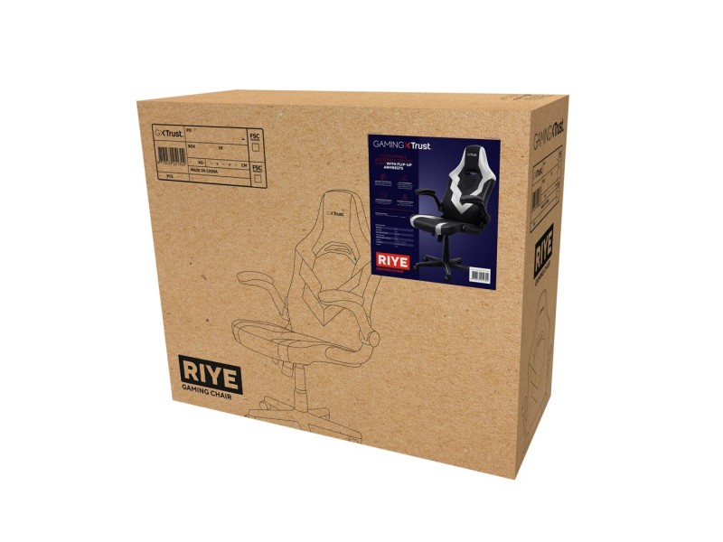 Trust GXT 703W Riye - gaming chair (white, black)