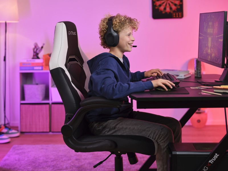 Trust GXT 703W Riye - gaming chair (white, black)