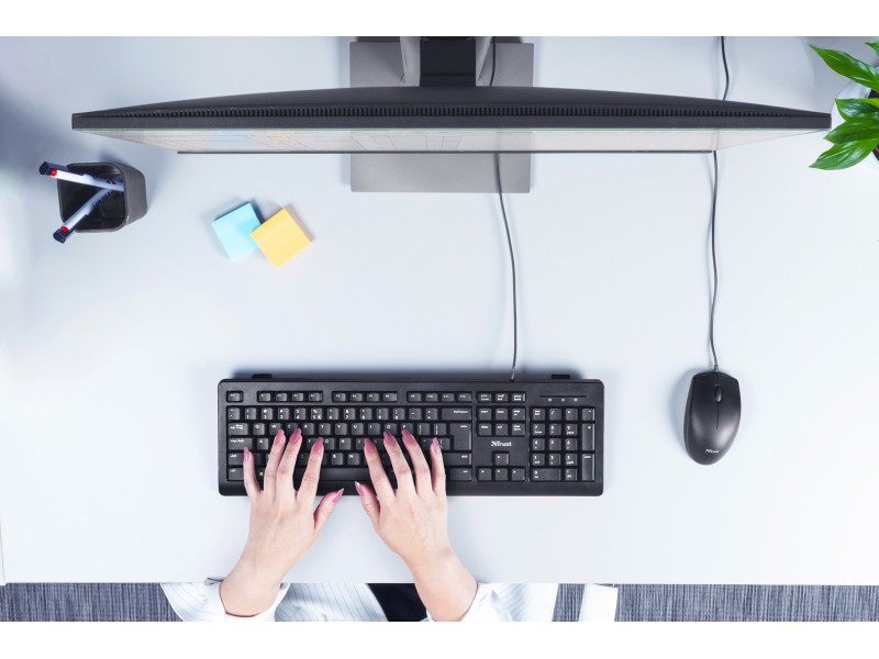 Trust TK-150 keyboard Universal USB QWERTY Black