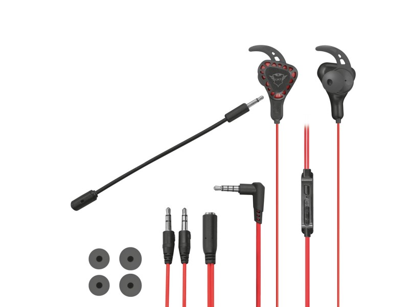 Trust TRU GXT 408 Headset In-ear 3.5 mm connector Black, Red