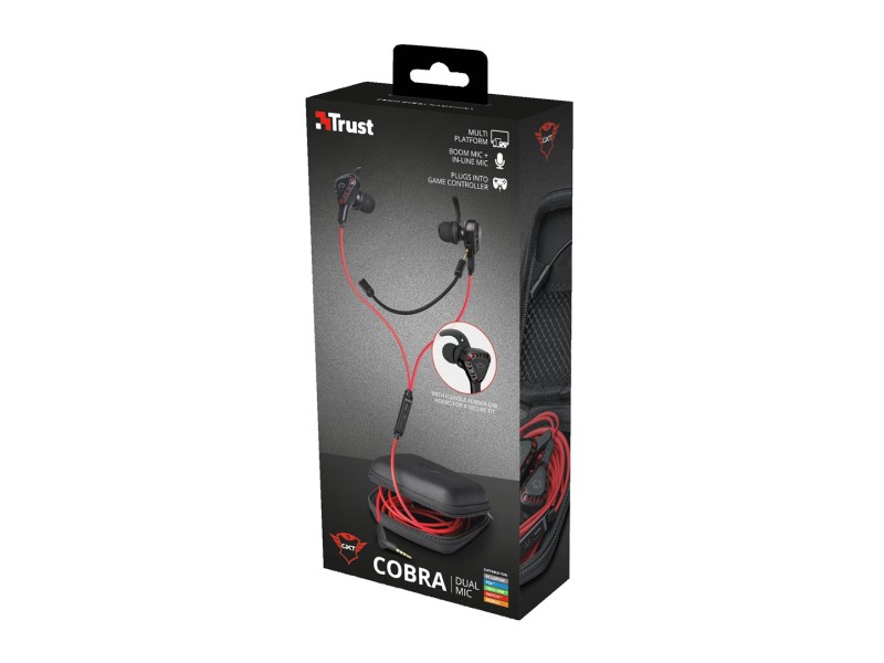 Trust TRU GXT 408 Headset In-ear 3.5 mm connector Black, Red