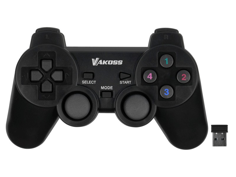 Vakoss GP-3925BK Gaming Controller Black RF Gamepad Analogue / Digital PC, Playstation 3