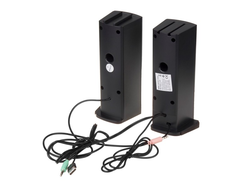 2 in 1 PC Speaker Soundbar Computer RGB LED Backlight Stereo Gaming USB 2 x 3W AUX 3.5 mm