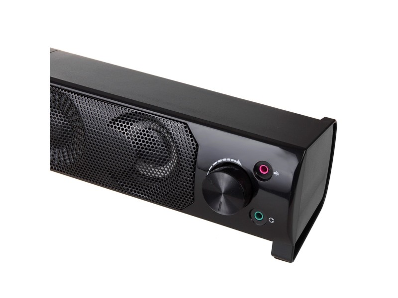 2 in 1 PC Speaker Soundbar Computer RGB LED Backlight Stereo Gaming USB 2 x 3W AUX 3.5 mm