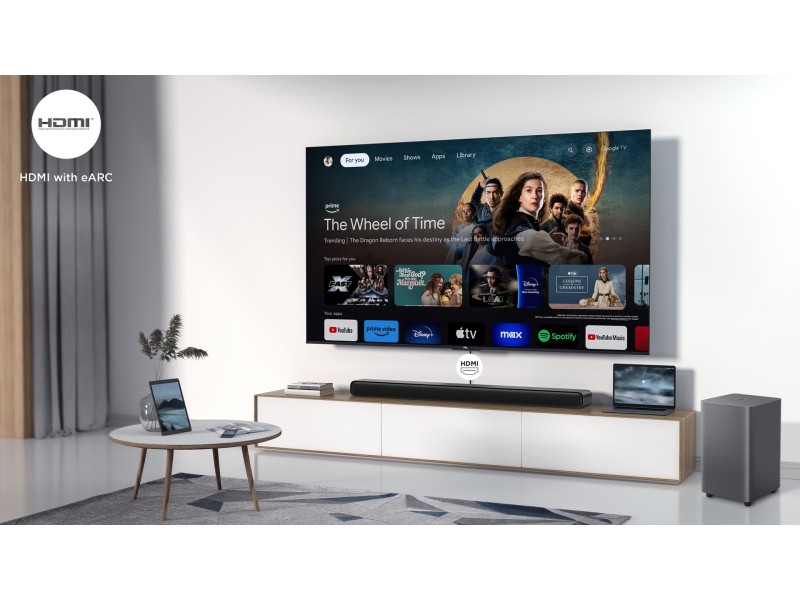TCL S S55H Class 2.1 Channel Sound Bar with Dolby Atmos, Wireless Subwoofwer, and Bluetooth Music Streaming