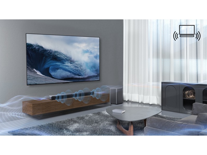 TCL S S55H Class 2.1 Channel Sound Bar with Dolby Atmos, Wireless Subwoofwer, and Bluetooth Music Streaming