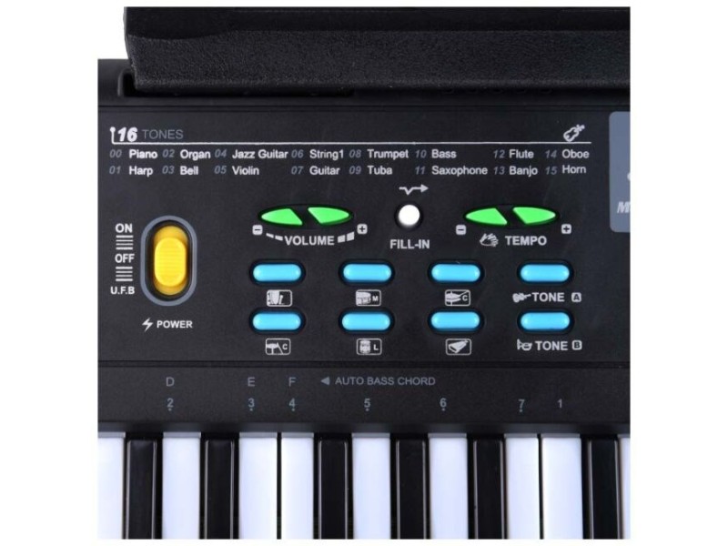 MQ 605 UFB - keyboard with microphone for learning to play, designed for children