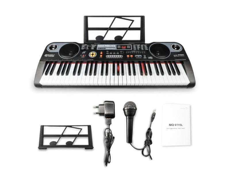 MQ 6115L - keyboard with microphone for learning to play, designed for children