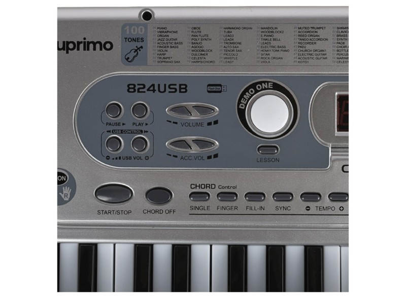 SUPRIMO 824 USB - keyboard with microphone for learning to play, designed for children