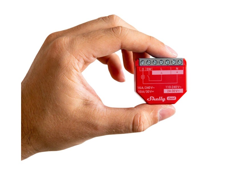 SHELLY 1PM Gen4 Smart switch Red