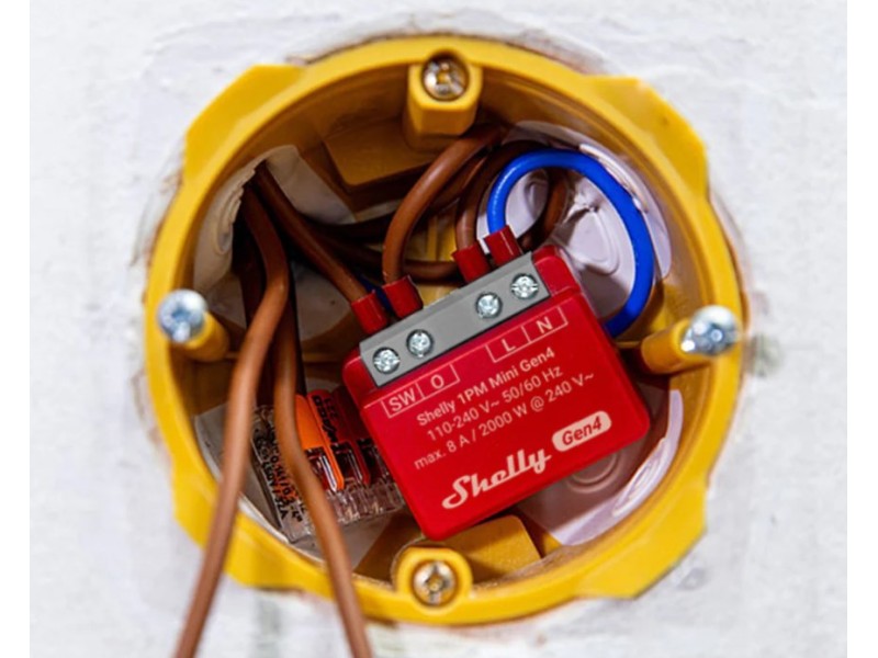 SHELLY 1PM Mini Gen4 Smart switch Red