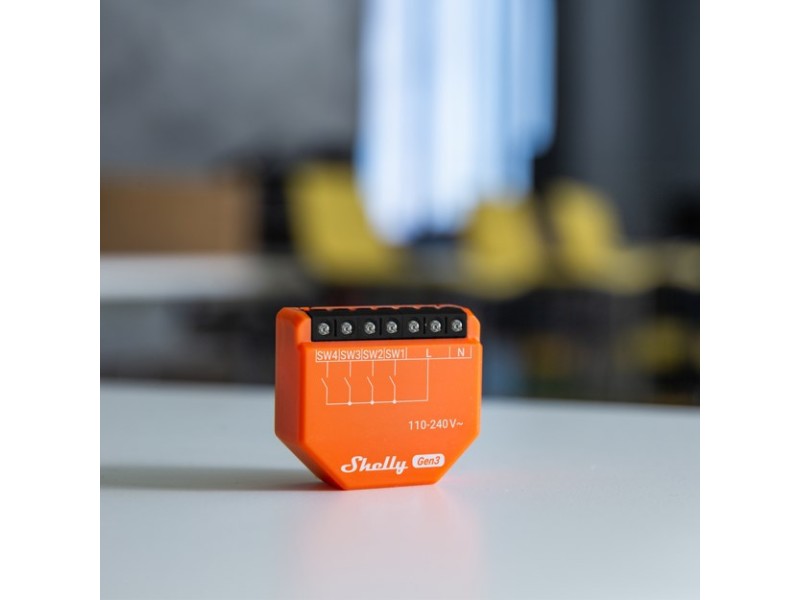 SHELLY i4 Gen3 electrical relay Orange