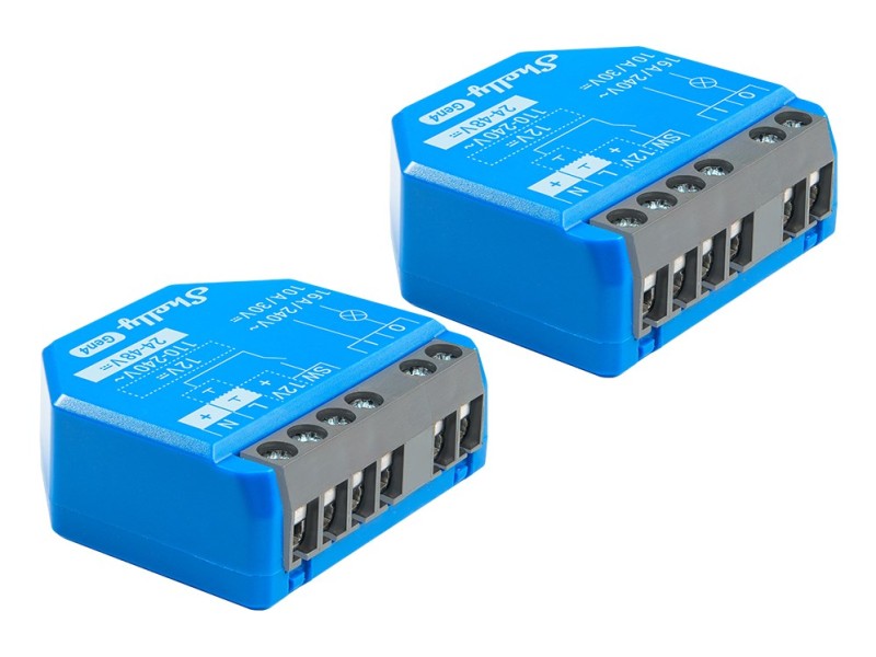 SHELLY 1 Gen4 Smart switch Blue 2 pcs