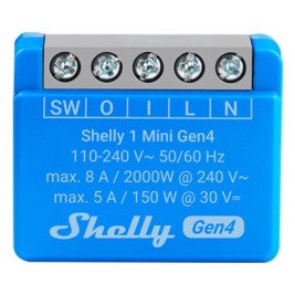 SHELLY 1 Mini Gen4 Smart switch Blue 2 pcs
