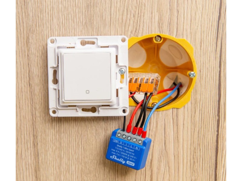 SHELLY 1 Mini Gen4 Smart switch Blue 2 pcs