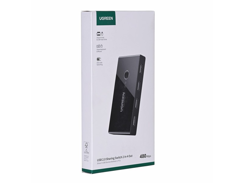 Ugreen 30767 interface hub USB 2.0 Black