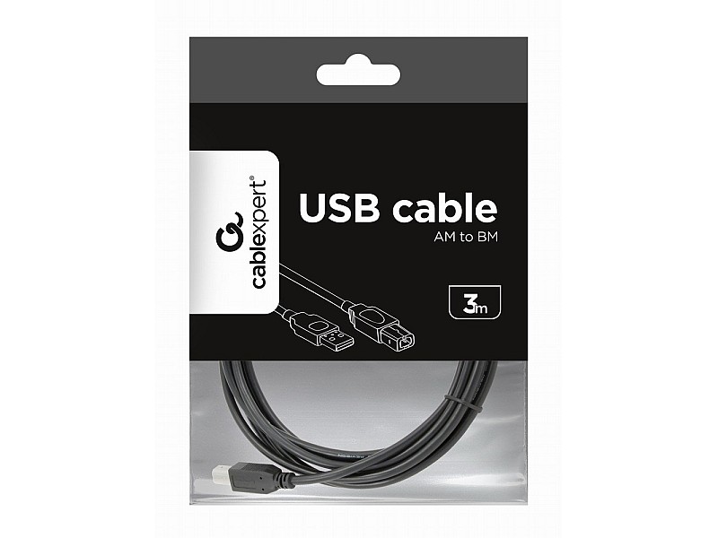Gembird CCP-USB2-AMBM-10 USB cable 3.04 m USB A USB B Black