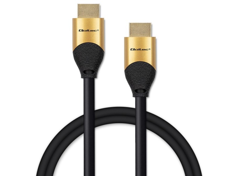 Qoltec 50355 HDMI v2.1 Cable Ultra high speed 8K | 60Hz | 28AWG | GOLD | 2m