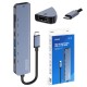 Savio AK-82 interface hub USB Type-C 5000 Mbit/s Black