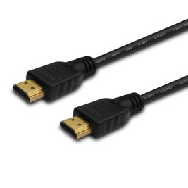 SAVIO CL-195 HDMI cable 2 m, black, gold-plated connectors, v2.0 high speed, ethernet/3D