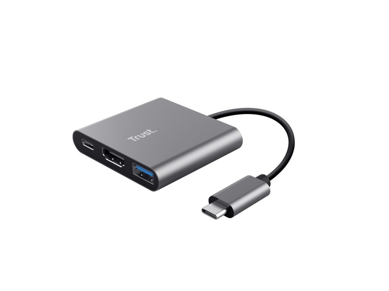 Trust Dalyx USB 3.2 Gen 1 (3.1 Gen 1) Type-C Aluminium, Black