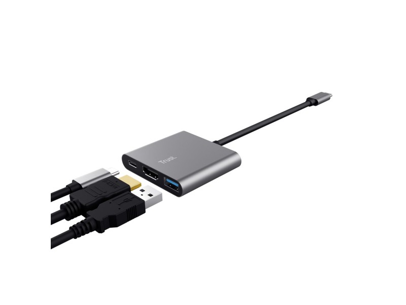 Trust Dalyx USB 3.2 Gen 1 (3.1 Gen 1) Type-C Aluminium, Black