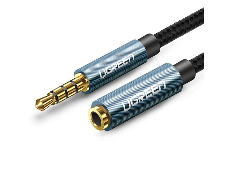 Ugreen extension cable adapter AUX mini jack 3.5 mm 2 m (blue)