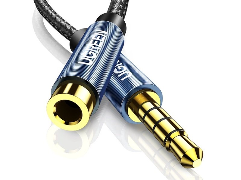 Ugreen extension cable adapter AUX mini jack 3.5 mm 2 m (blue)
