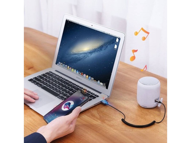 Ugreen CM309 Bluetooth 5.0 Audio Receiver USB Cable Audio Adapter AUX Jack Black