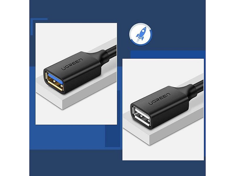 Ugreen extension cable adapter USB 3.0 (female) to USB 3.0 (male) 1 m (black)