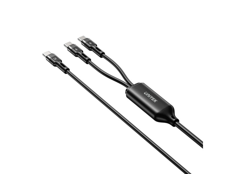 UNITEK USB-C 2-in-1 PD 100W SILICONE CABLE 1.8M