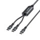 UNITEK USB-C 2-in-1 PD 100W SILICONE CABLE 1.8M