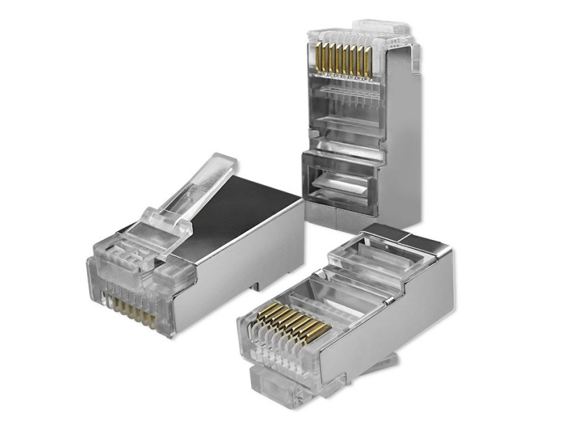Qoltec 54554 RJ45 modular connector | CAT5e | FTP |Gold-plated contacts | 100 pieces