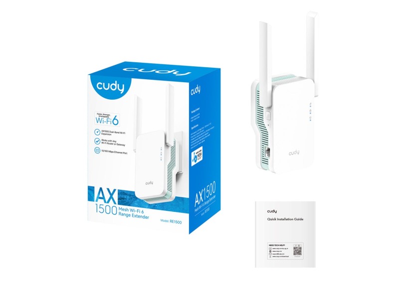 CUDY RE1500 Mesh Wi-Fi 6 Signal Booster