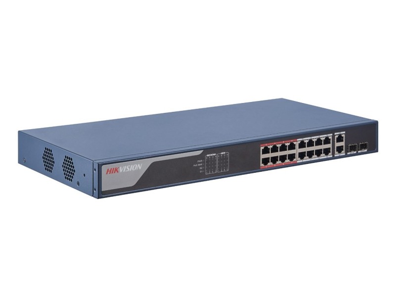 Hikvision DS-3E1318P-EI network switch Managed Fast Ethernet (10/100) Power over Ethernet (PoE) 1U Blue Hikvision DS-3E1318P-EI network switch Managed Fast Ethernet (10/100) Power over Ethernet (PoE) 1U Blue